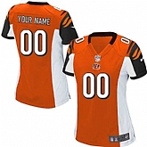 Women Nike Cincinnati Bengals Customized Orange Team Color Stitched NFL Game Jersey,baseball caps,new era cap wholesale,wholesale hats